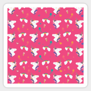 Unicorn Ice-Cream Design Sticker